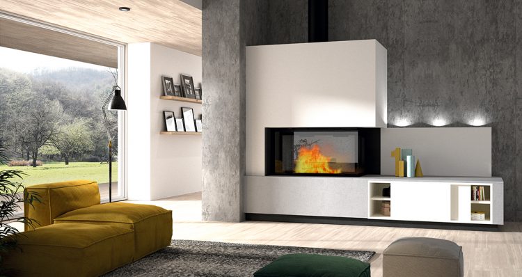 Cheminée bois design Maunier de Cheminées Philippe